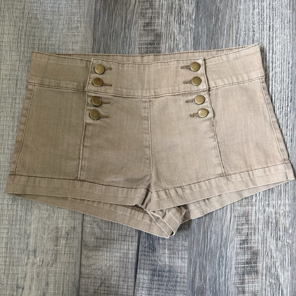 Forever 21 Y2K Button Up Sailor Booty Shorts Pockets 2000s Womens Sz 29 Tumblr